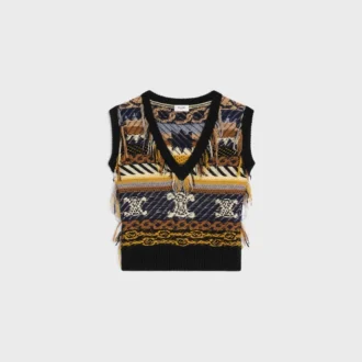 Top de cachemira jacquard