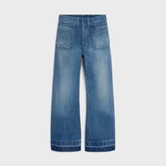 Vaqueros acampanados 002 en denim de algodón ligero