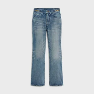 Vaqueros acampanados Dylan con firma en denim de algodón