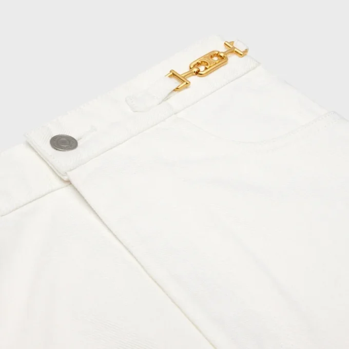 Vaqueros acampanados Jane en denim lavado blanco óptico Vaqueros acampanados Jane en denim lavado blanco óptico