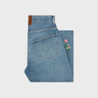 Vaqueros boyfriend bordados 001 en denim de algodón Vaqueros boyfriend bordados 001 en denim de algodón