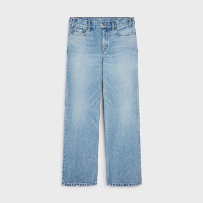 Vaqueros Jolene en denim lavado azul dorado