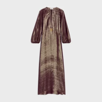 Vestido caftán de seda Lama
