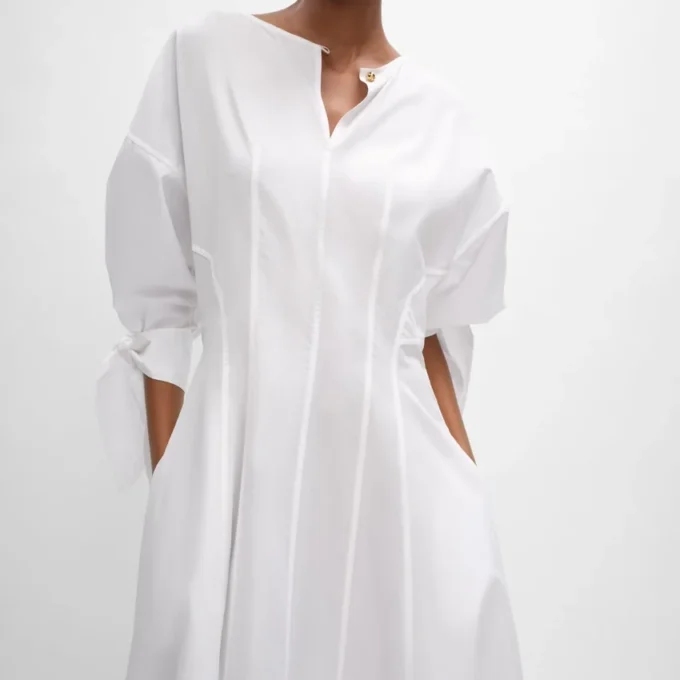 Vestido de popelín de algodón