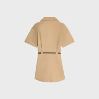 Vestido de sarga de algodón y seda Vestido de sarga de algodón y seda
