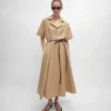 Vestido de sarga de algodón y seda Vestido de sarga de algodón y seda