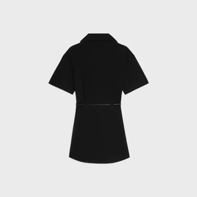 Vestido de sarga de algodón y seda Vestido de sarga de algodón y seda