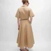 Vestido de sarga de algodón y seda Vestido de sarga de algodón y seda