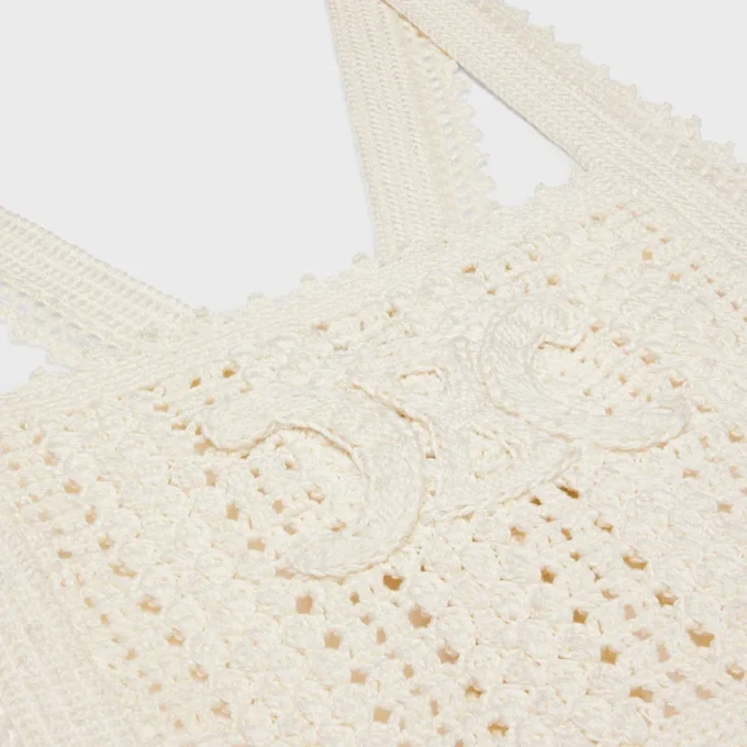 Vestido mini Triomphe de algodón de ganchillo Vestido mini Triomphe de algodón de ganchillo