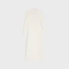 Vestido polo midi de algodón de ganchillo Vestido polo midi de algodón de ganchillo