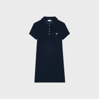 Vestido polo mini de algodón rizo