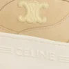 Zapatilla con cuña de bloque en ante de becerro y piel de becerro
