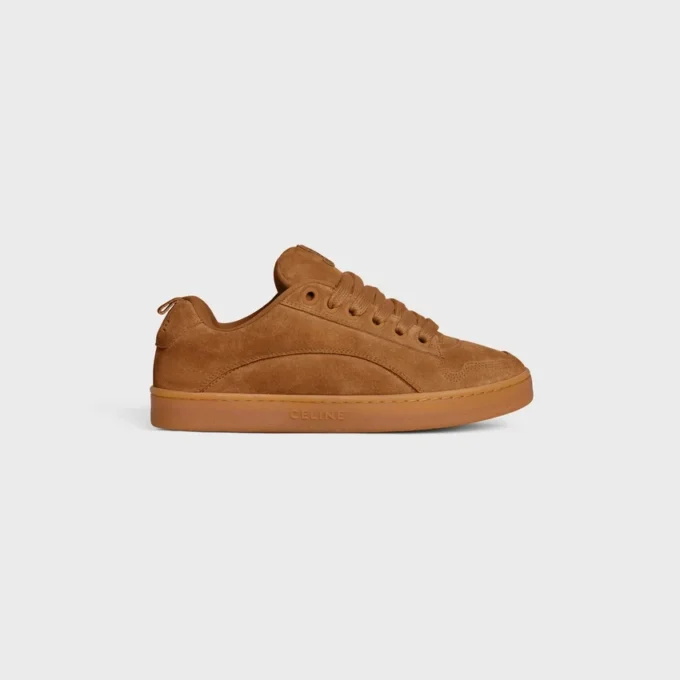 Zapatillas bajas con cordones CELINE Huntington en piel de becerro anteada y malla Zapatillas bajas con cordones CELINE Huntington en piel de becerro anteada y malla