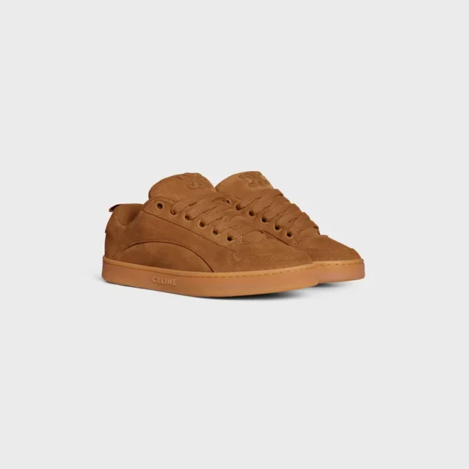 Zapatillas bajas con cordones CELINE Huntington en piel de becerro anteada y malla Zapatillas bajas con cordones CELINE Huntington en piel de becerro anteada y malla
