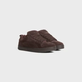 Zapatillas bajas con cordones CELINE Huntington en piel de becerro anteada y malla