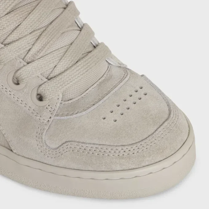 Zapatillas bajas con cordones CELINE Huntington en piel de becerro anteada y malla