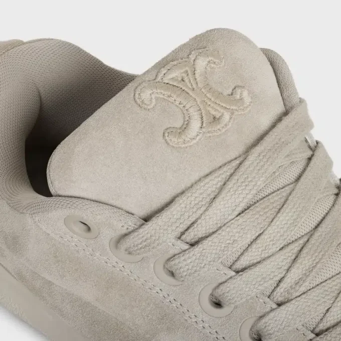 Zapatillas bajas con cordones CELINE Huntington en piel de becerro anteada y malla
