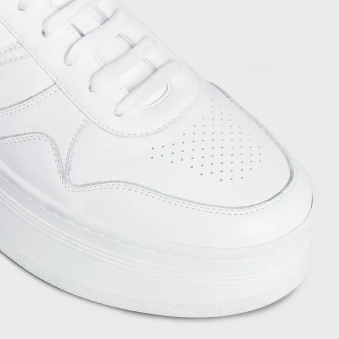 Zapatillas Block con suela de cuña en piel de becerro