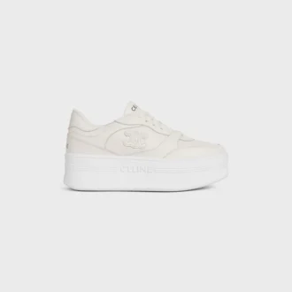 Zapatillas con cuña en piel de becerro