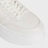 Zapatillas con cuña en piel de becerro