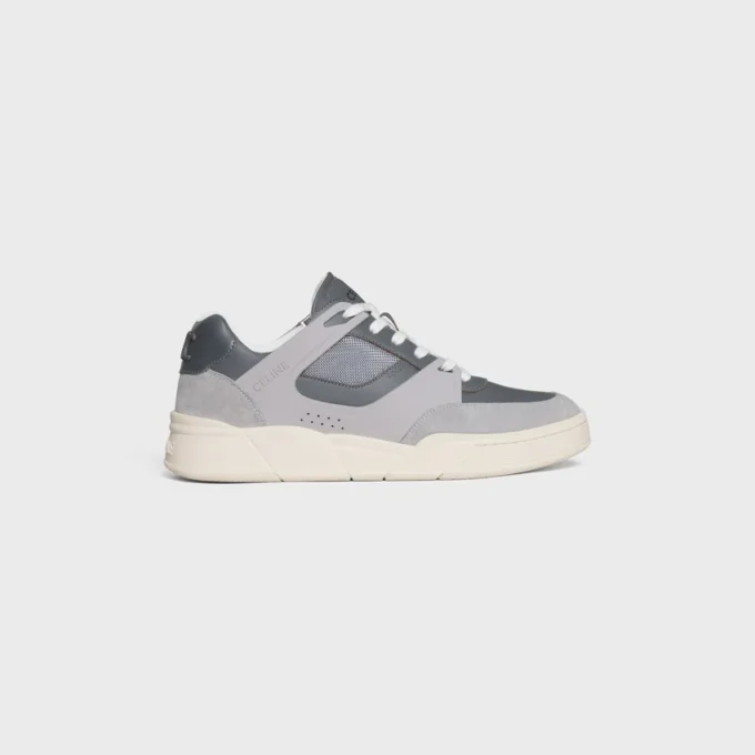 Zapatillas deportivas CELINE Trainer Ct-09 de cordones bajas en ante de piel de becerro, piel de becerro y malla Zapatillas deportivas CELINE Trainer Ct-09 de cordones bajas en ante de piel de becerro, piel de becerro y malla