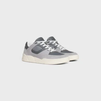 Zapatillas deportivas CELINE Trainer Ct-09 de cordones bajas en ante de piel de becerro, piel de becerro y malla Zapatillas deportivas CELINE Trainer Ct-09 de cordones bajas en ante de piel de becerro, piel de becerro y malla