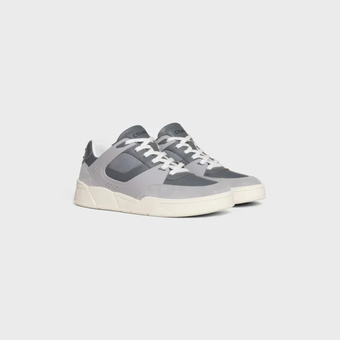 Zapatillas deportivas CELINE Trainer Ct-09 de cordones bajas en ante de piel de becerro, piel de becerro y malla Zapatillas deportivas CELINE Trainer Ct-09 de cordones bajas en ante de piel de becerro, piel de becerro y malla