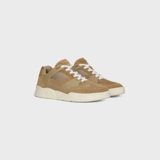 Zapatillas deportivas de cordones bajas CELINE Trainer Ct-09 en piel de becerro de ante y malla Zapatillas deportivas de cordones bajas CELINE Trainer Ct-09 en piel de becerro de ante y malla