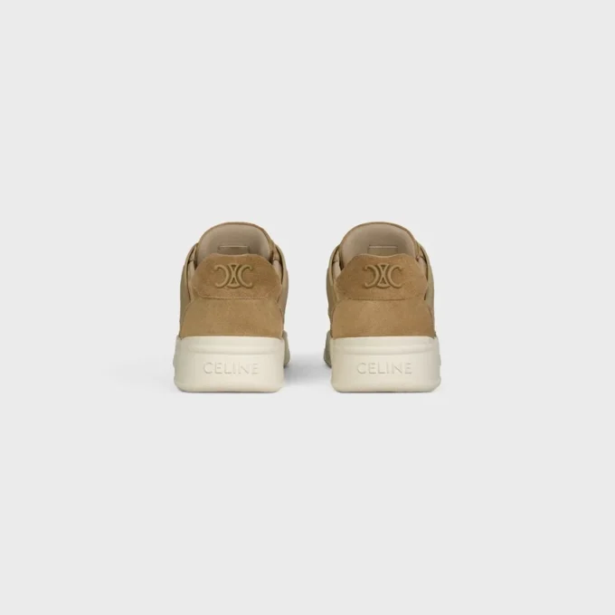 Zapatillas deportivas de cordones bajas CELINE Trainer Ct-09 en piel de becerro de ante y malla Zapatillas deportivas de cordones bajas CELINE Trainer Ct-09 en piel de becerro de ante y malla