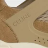 Zapatillas deportivas de cordones bajas CELINE Trainer Ct-09 en piel de becerro de ante y malla Zapatillas deportivas de cordones bajas CELINE Trainer Ct-09 en piel de becerro de ante y malla
