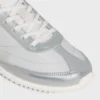 Zapatillas Racer de nailon, piel de becerro laminada y piel de becerro