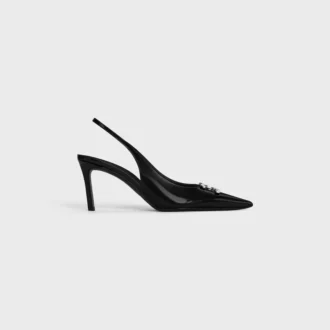 Zapatos CELINE Alma Triomphe con talón abierto en piel de becerro brillante Zapatos CELINE Alma Triomphe con talón abierto en piel de becerro brillante