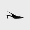 Zapatos CELINE Alma Triomphe con talón abierto en piel de becerro brillante Zapatos CELINE Alma Triomphe con talón abierto en piel de becerro brillante