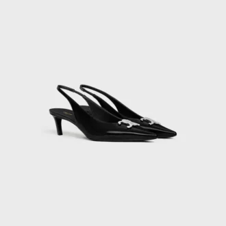Zapatos CELINE Alma Triomphe con talón abierto en piel de becerro brillante Zapatos CELINE Alma Triomphe con talón abierto en piel de becerro brillante