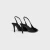 Zapatos CELINE Alma Triomphe con talón abierto en piel de becerro brillante Zapatos CELINE Alma Triomphe con talón abierto en piel de becerro brillante