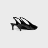 Zapatos CELINE Alma Triomphe con talón abierto en piel de becerro brillante Zapatos CELINE Alma Triomphe con talón abierto en piel de becerro brillante