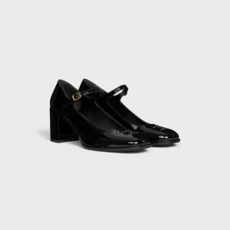 Zapatos CELINE Lily Perforated Triomphe Babies en piel de becerro charol Zapatos CELINE Lily Perforated Triomphe Babies en piel de becerro charol