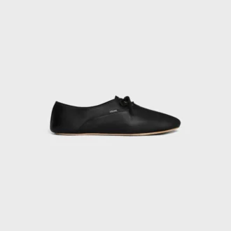 Zapatos de ballet con cordones en piel de cordero
