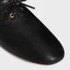 Zapatos de ballet con cordones en piel de cordero