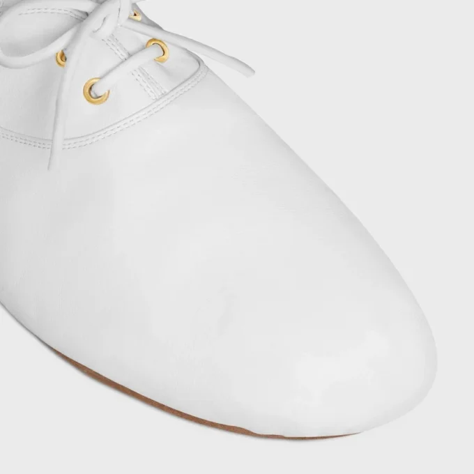 Zapatos de ballet con cordones en piel de cordero