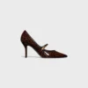 Zapatos de salón con tiras CELINE Judy en piel de becerro charol estampada de leopardo Zapatos de salón con tiras CELINE Judy en piel de becerro charol estampada de leopardo