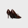 Zapatos de salón con tiras CELINE Judy en piel de becerro charol estampada de leopardo Zapatos de salón con tiras CELINE Judy en piel de becerro charol estampada de leopardo