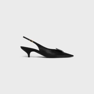 Zapatos de tacón con talón abierto de piel de cordero