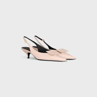 Zapatos de tacón con talón abierto de piel de cordero