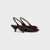 Zapatos de tacón con talón abierto de piel de cordero Zapatos de tacón con talón abierto de piel de cordero