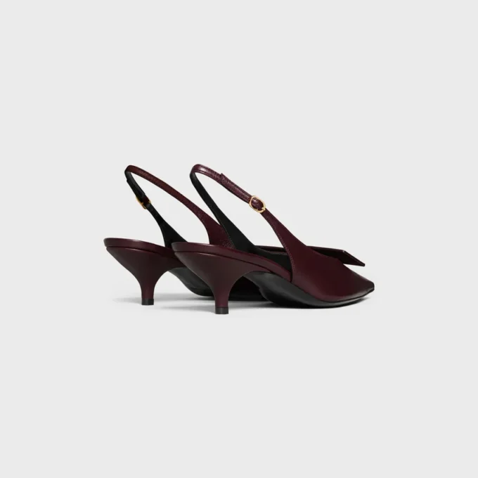 Zapatos de tacón con talón abierto de piel de cordero Zapatos de tacón con talón abierto de piel de cordero